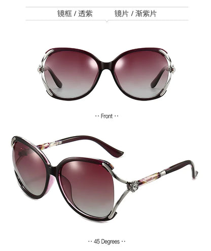 2026 Fashion High-End Women's Polarized Sunglasses Oversize Mode Retro Sunglasses Glasses Outdoor Sun Protection UV Protection