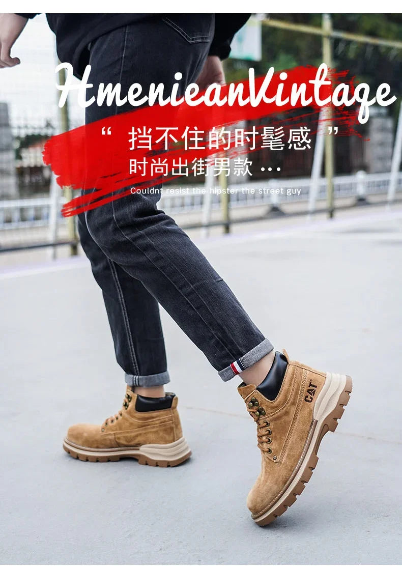 Hot Selling Winter Men Snow Boots High-quality Classic High Top Outdoor Hiking Shoes Anti Slip Thick Soled Practical Work Shoes