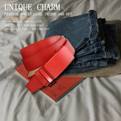 Men's High-quality Buckle Jeans Cowhide Casual Belt Business Denim Belt Men's Fashion Designer 2025 New Style
