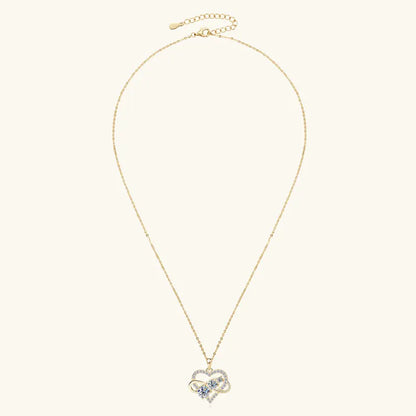 Certified Moissanite Infinite Love Heart Pendant Necklace Real S925 Sterling Silver for Women Fine Jewelry Gifts Cadena