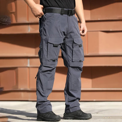 Outdoor Waterproof Work Pants Men Field Combat Tactical Trousers Spring Autumn Wear-Resistant Multi-pocket Training Cargo Pants