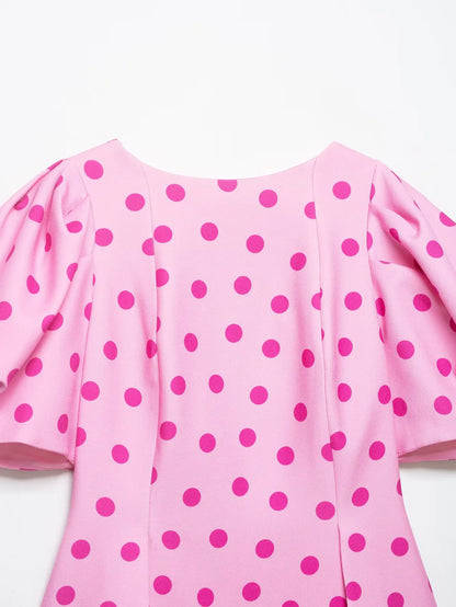 Women's Polka Dot Shirt with Ruff Sleeve New 2026 Spring Casual Button Sleeveless Women Tops Simple Lady Shirts & Blouses