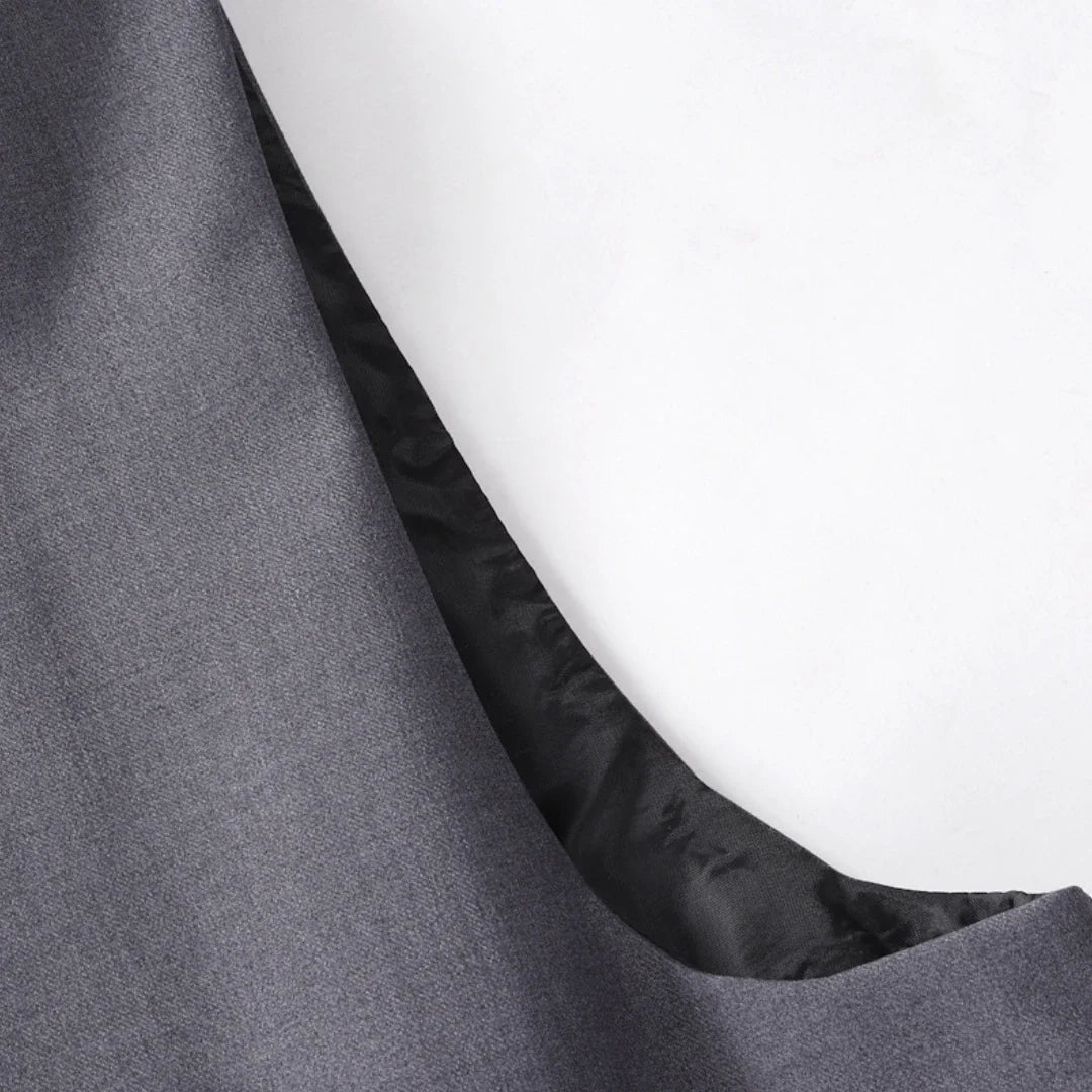 Men Vest Gray With White Lapel And Pocket Double Button Waistcoat For Wedding Birthday Banquet Business Daily Men Suit Vest