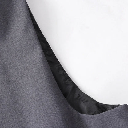 Men Vest Gray With White Lapel And Pocket Double Button Waistcoat For Wedding Birthday Banquet Business Daily Men Suit Vest