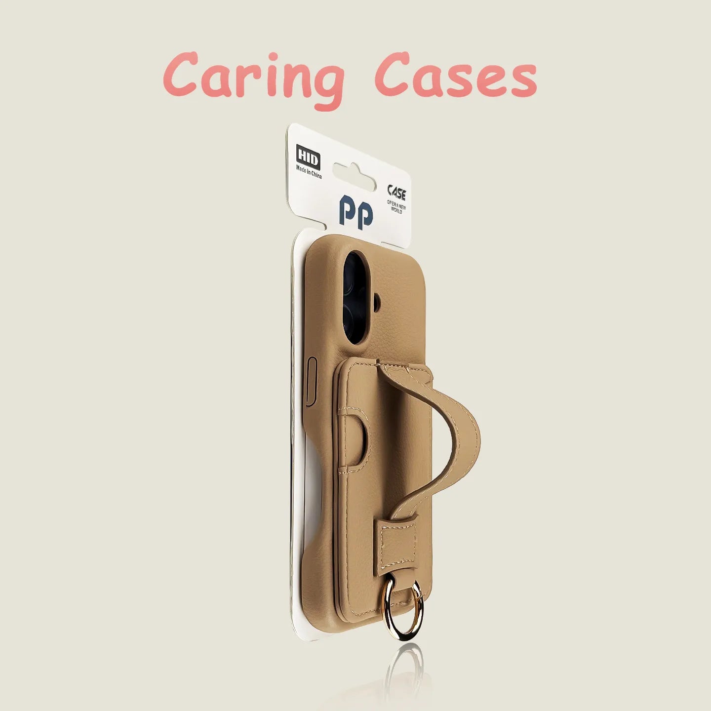 For iPhone 17 Pro Max Case Red Lychee Leather Card Slot Wrist Strap Compatible with iPhone 16 15 14 13