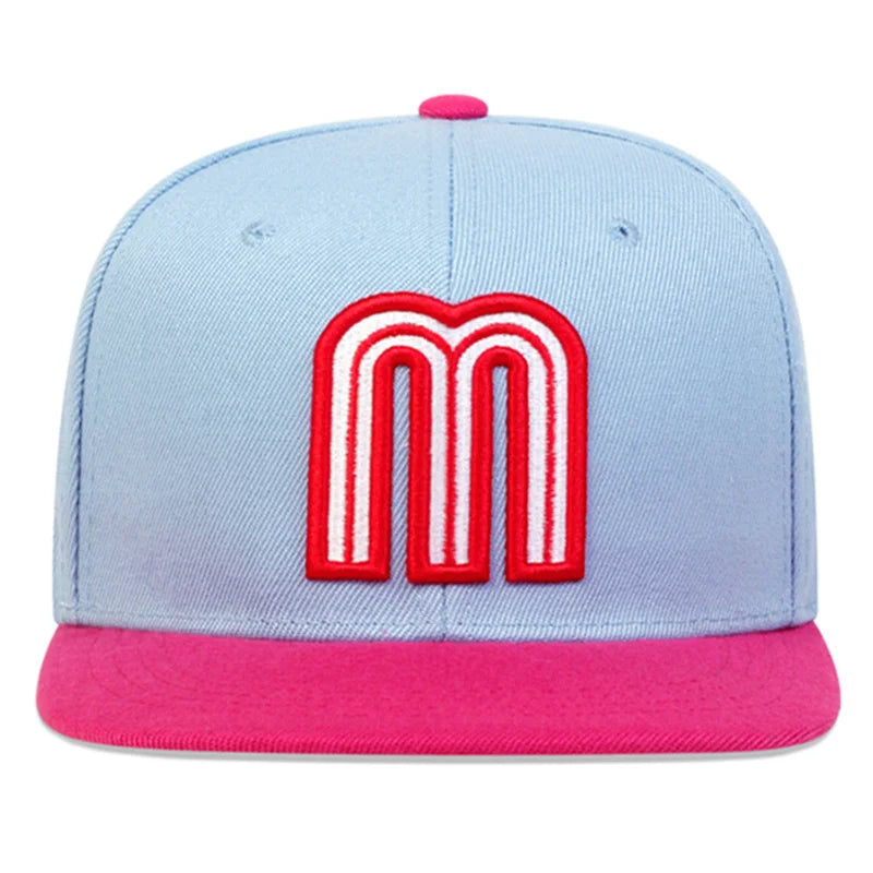 Unisex M Letter Side Brazilian Flag Embroidery Hip-hop Hats Spring Autumn Outdoor Adjustable Casual Baseball Caps Sunscreen Hat