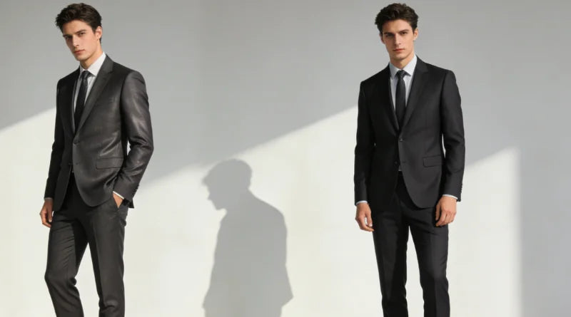 Modern Men Suits Slim Fit 2 Pieces Blazer Pants Peaked Lapel Sequins Beading Formal Business Occasion Party Prom Custom Made