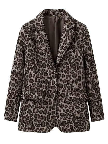 Men's Suits Leopard Blazer Luxury Casual Peak Lapel Single Breasted Slim Fit 1 Piece Jacket Party Handsome Customized Sport Coat