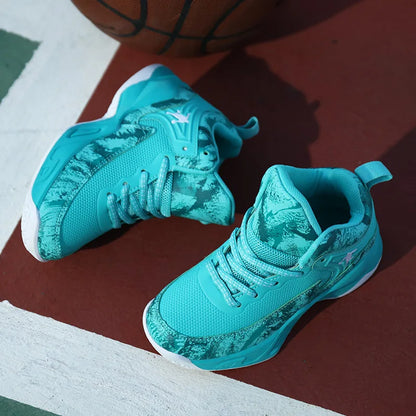 2025 Basketball Shoes for Kids Sneakers New Boys Brand Thick Sole Non-slip Children Sports Shoes Child Boy Basket Trainer Shoes