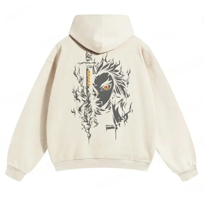 Demon Slayer: Kimetsu no Yaiba Men Hoodie Sweatshirt Rengoku Kyojuro Anime Spring Autumn Boy Long-sleeved Parent-child Outfit