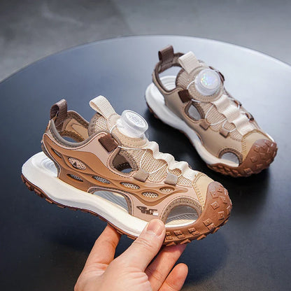 Kids Summer Shoes Girls Outdoor Protecting Toes Beach Sandal Water Shoes Casual Pink Non-slip Children Shoes Breathable Boys