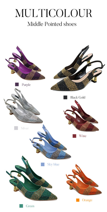 Ladies High Quality Women's Pumps Black Gold Shoes and Bag Set DURABLE OUTSOLE Italian Fashion Design For Nigeria Wedding