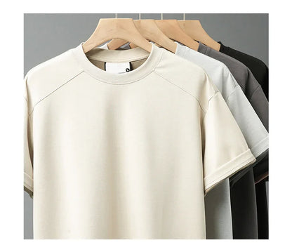 Modal Fabric T Shirts for Men 2025 Summer New Coolness Quick-Drying Shorts-Sleeve Tops Oversized Men's Clothing