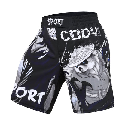 Training Fight Shorts Men's Boxing MMA Combat BJJ Grappling Fitness Muay Thai Kickboxing No Gi Shorts With Sublimation Printed