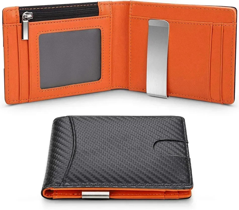 Business Card Holder Smart Wallets for Men Carbon Fiber Slim Thin Minimalist Wallet Custom Personalized Gift EDC