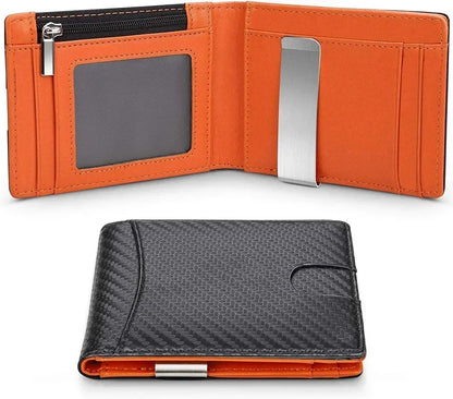 Business Card Holder Smart Wallets for Men Carbon Fiber Slim Thin Minimalist Wallet Custom Personalized Gift EDC