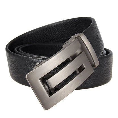 Men's Leather Belt Fashion Automatic Buckle Belt for Popular Business High Quality Male Belt