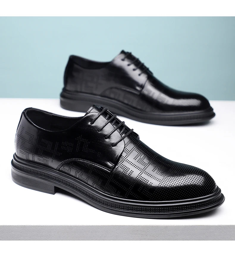 summer Men Elevator Shoes Dress Shoes Formal Leather Quality Busincess Lift 6CM 8CM Height Increased Man Elegance Wedding Shoes