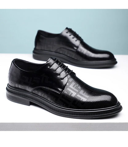 summer Men Elevator Shoes Dress Shoes Formal Leather Quality Busincess Lift 6CM 8CM Height Increased Man Elegance Wedding Shoes