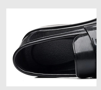 Spring Autumn New Black Dress Shoes for Men Business Designer Cow Leather Shoes Male Fashion British Style Casual Shoe Man