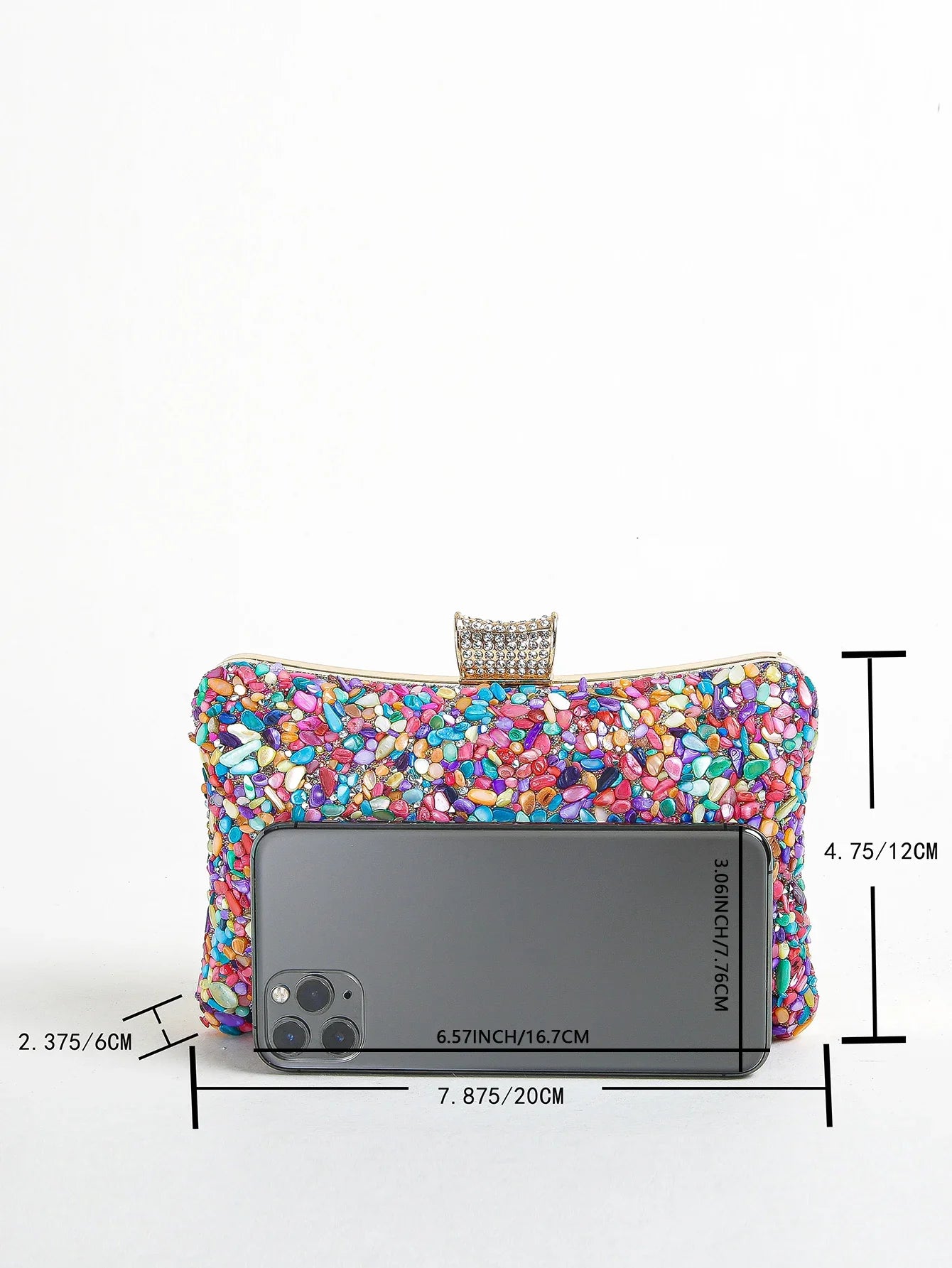 Mini Irregular Jewel Handheld Dinner Bag