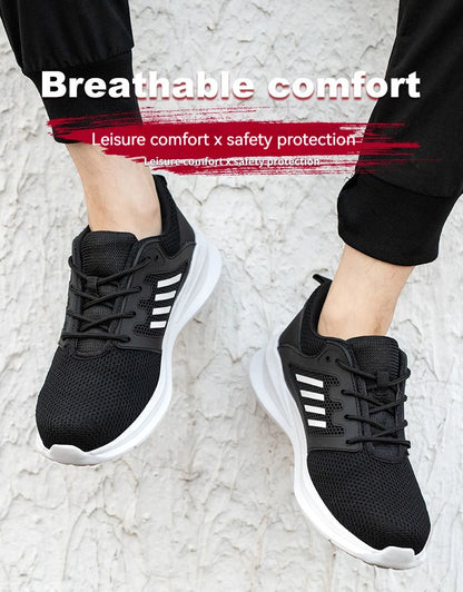 Safety Work Shoes Steel Toe Protective Boots Women Men Anti-Punctur Work Boots Indestructible Safety Shoes Outdoor Sneaker