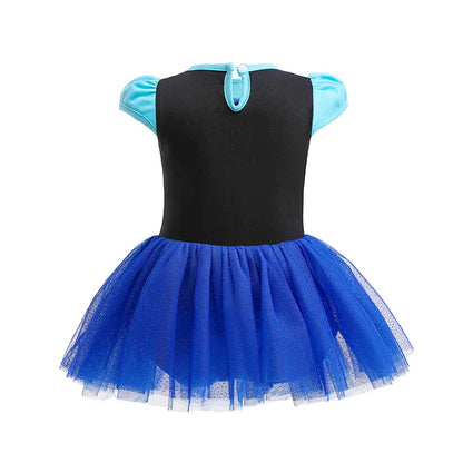 2026 Infants and Toddlers Classic Elsa Blue Short-Sleeved Princess Skirt Girl Cosplay Princess Anna Clothing + Accessories Set