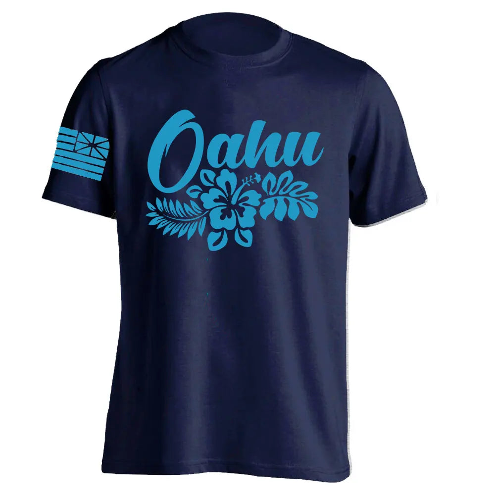 Men's Cotton Shirt OAHU HAWAII SURFING Distressed TShirt Unisex Surf Board Beach Tee Tops Summer Fashion Casual Short Sleeves