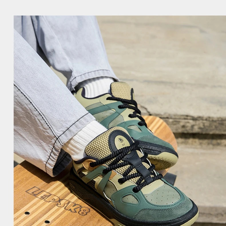 Men's Board Shoes Rebound Versatile Anti-slip Thick-soled Casual Wear-resistant Male Sneakers 672536610