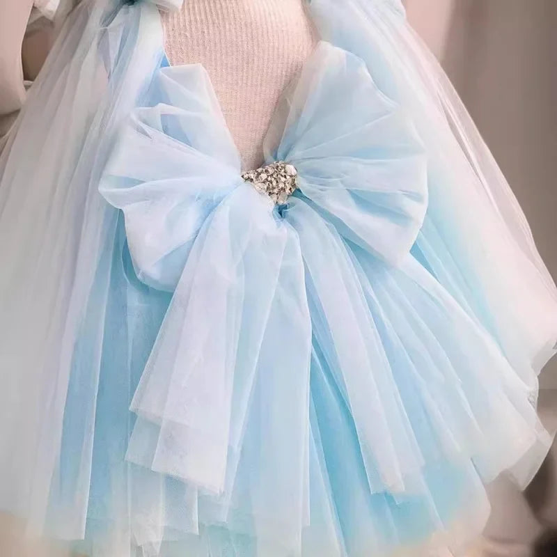 Girls' New Butterfly Flower First Birthday Dress Lolita Princess Dress