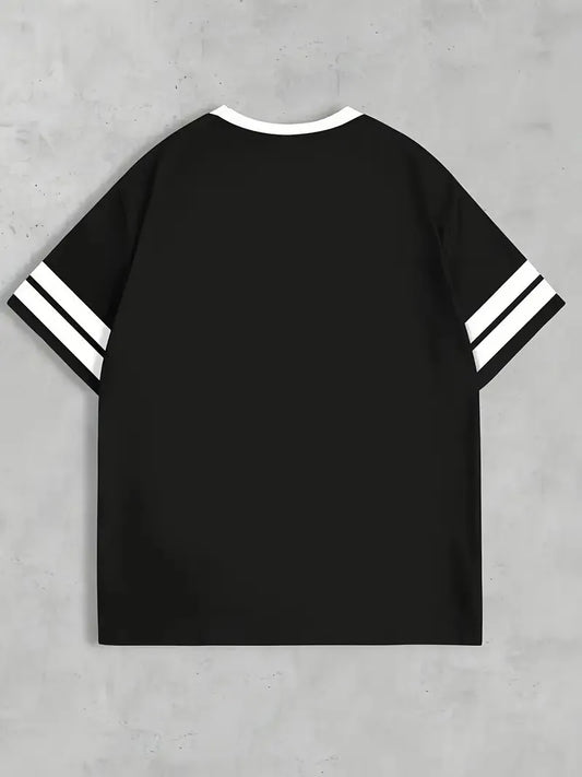 2025 Summer New Men's T-shirt breathable casual sporty digital print outdoor street men's wear