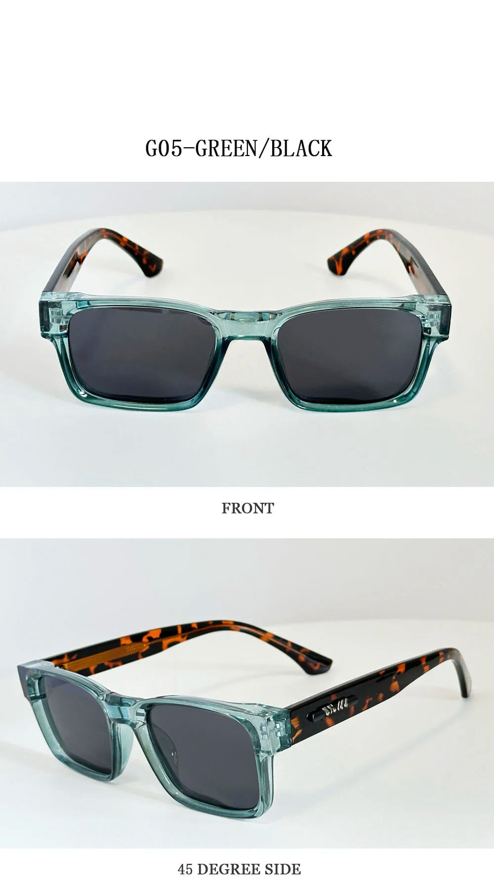 Polarized Sunglass Men Vintage Sunscreen Square Sunglasses Women Trendy Fashion Glasses Gafas De Sol Hombre Lunette Soleil Femme