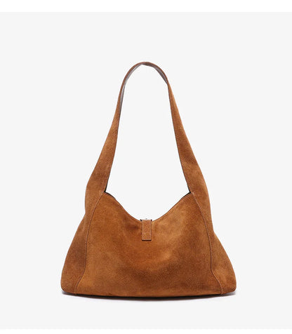 New Winter Women's Natural Suede Leather Bags Female Soft Cowhide Durable Crossbody Shoulder Bag Ladies Fashion Commute Handbags