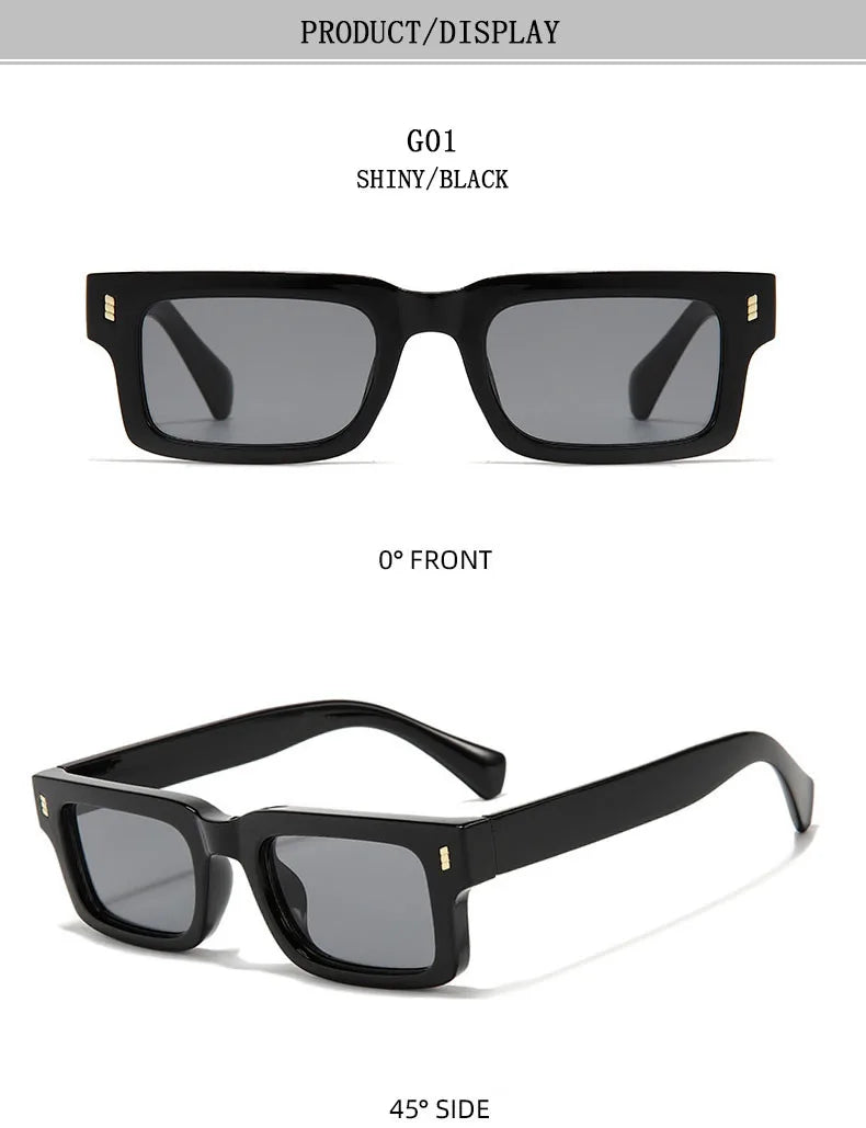 New Square Sunglasses For Men 2024 Small Frame Vintage Sunglasses Women Trendy Retro Fashion Glasses Gafas De Sol Hombre Lunette
