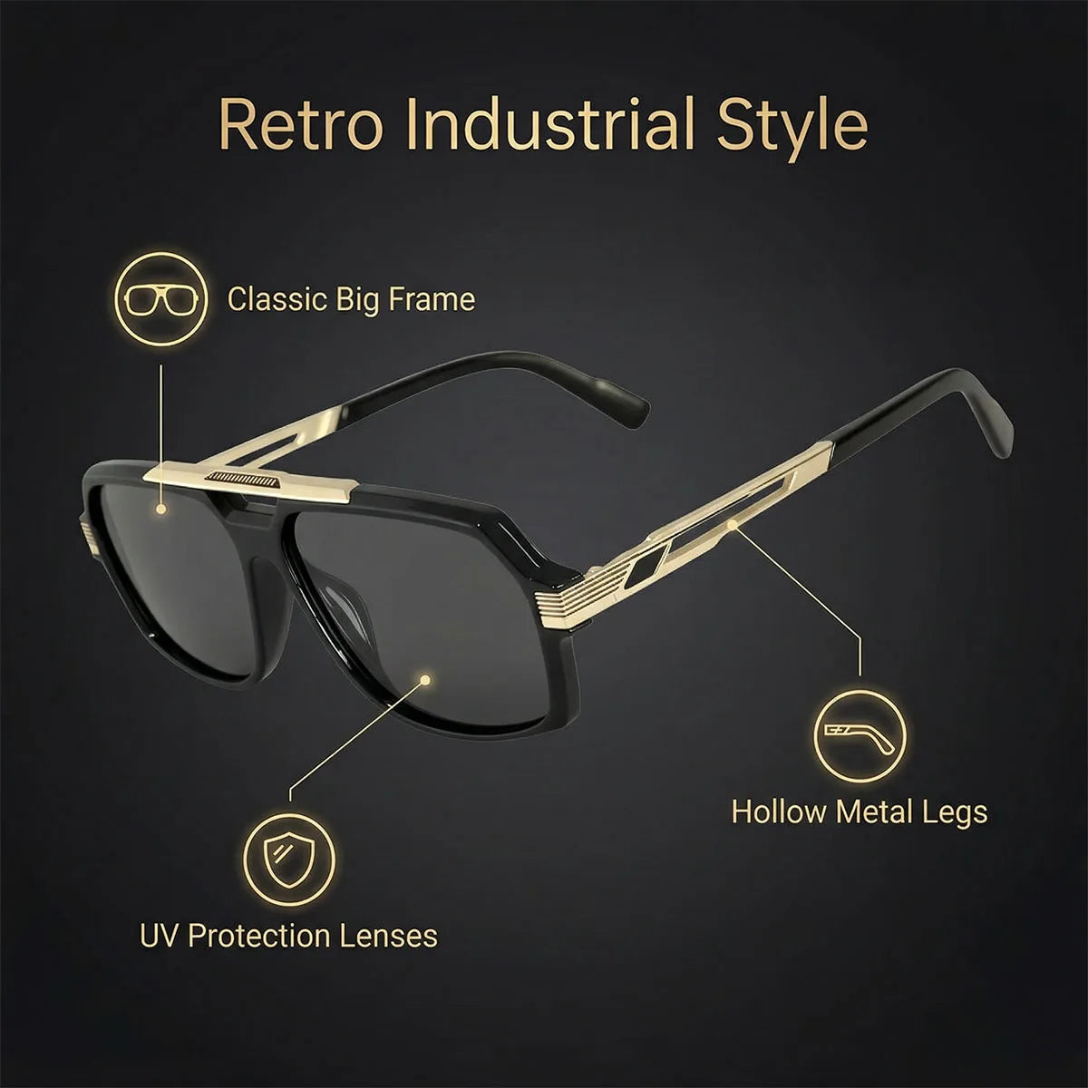 2026 Square Sunglasses For Men Vintage Retro Sunglass Women Trendy UV400 Protection Luxury Fashion Glasses Gafas De Sol Hombre
