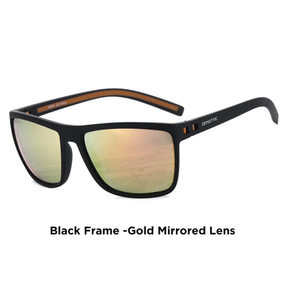 Retro Polarized Sunglasses for Men Lightweight TR90 Frame UV400 Protection Square Sun Glasses Night Vision Goggles