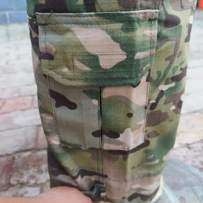 Outdoor Combat Pants +Knee Pads Tactical Cargo Pants Men Trousers Hunting Pants Camping Camo Multicam Workwear Trekking Clothes