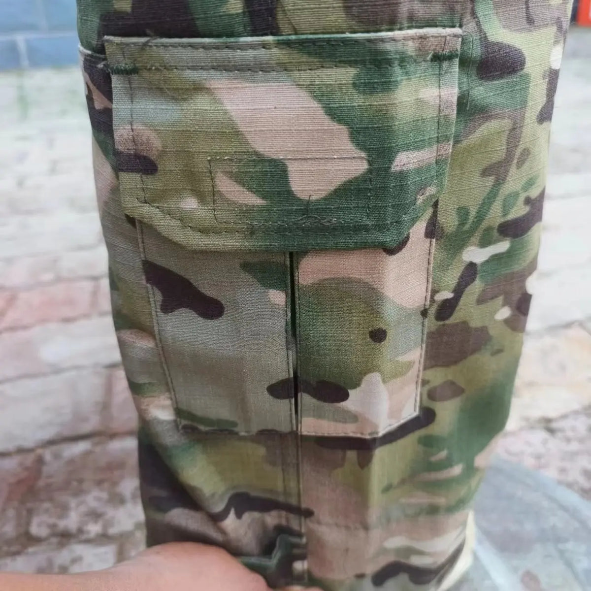 Tactical Military Camo Pants Men Multi Pockets Cargo Trousers with Protective Knee Pads for Hunting Airsoft Wargame