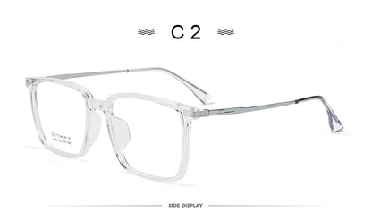 Men's Classic Titanium Square Frames Anti-Blue Light Reading Glasses Men Myopia Hyperopia Customizable Prescription 5042X