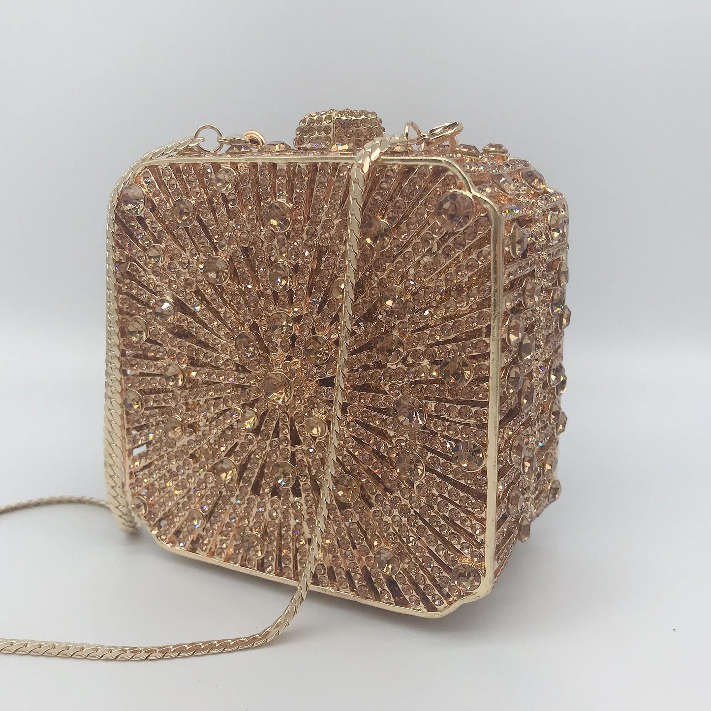 New Rhinestone Clutch Purse Women Elegant Wedding Party Bride Bag Prom Evening Handbag Sparkly Crystal Diamond Birthday Gift