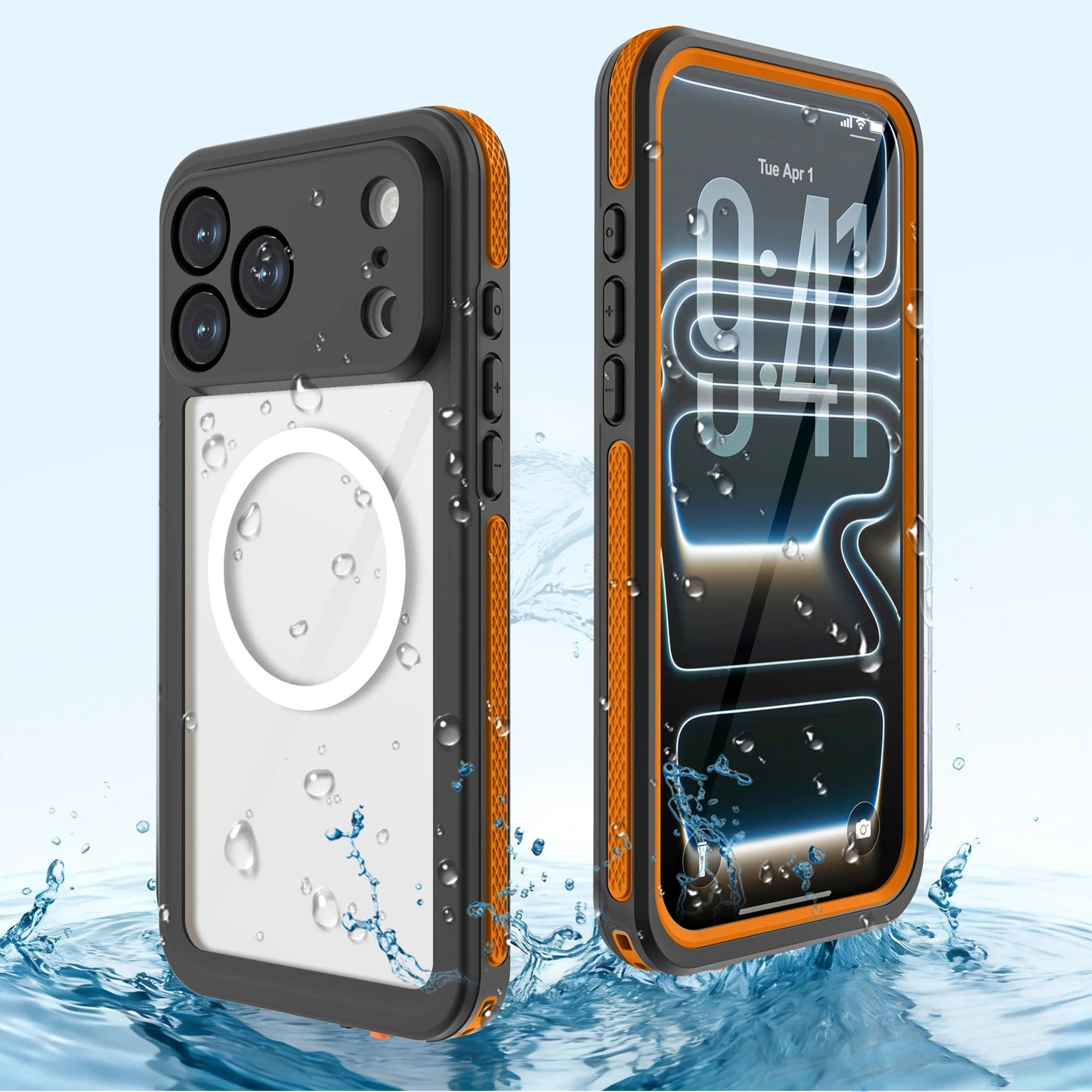 Suitable for iPhone 17 17 Pro Max waterproof phone case, essential for swimming sports, IP68 fully enclosed protective case