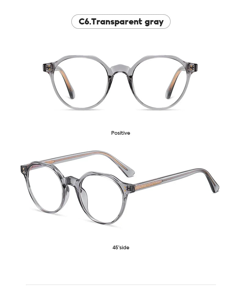 Simple Fashion Geometric Polygonal Personalized Design Blue Light Reading Glasses Customizable Prescription PFD2084