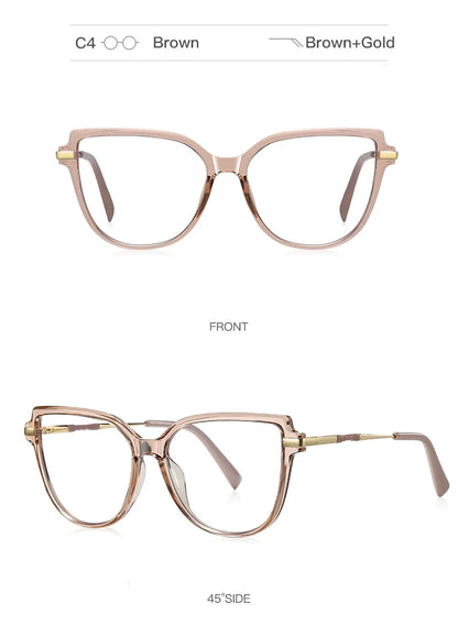Stylish Large Frame Simple Geometric Design Anti-blue Light Reading Glasses Customized Prescription Available PFD2210