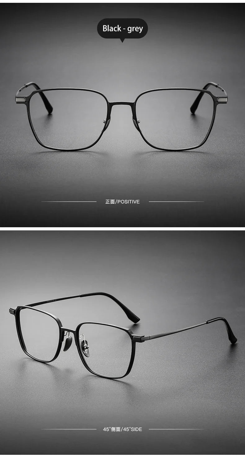 Aluminum Titanium Legs Men's Business Classic Anti-Blue Light Computer Glasses Reading Glasses Customizable Lenses 20229