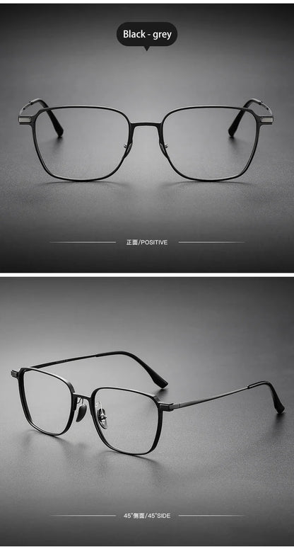Aluminum Titanium Legs Men's Business Classic Anti-Blue Light Computer Glasses Reading Glasses Customizable Lenses 20229