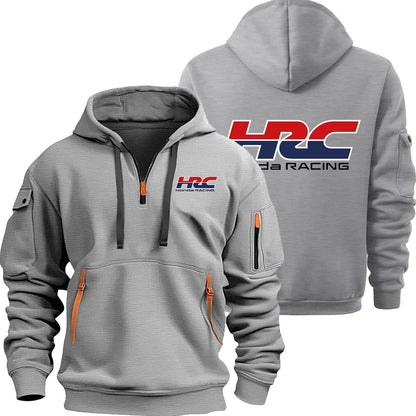 HRC Logo Racing Team Men's Half-zip Hoodie Spring and Autumn Men's Sweatshirt 2025 Sports Men's Pullover Clothes