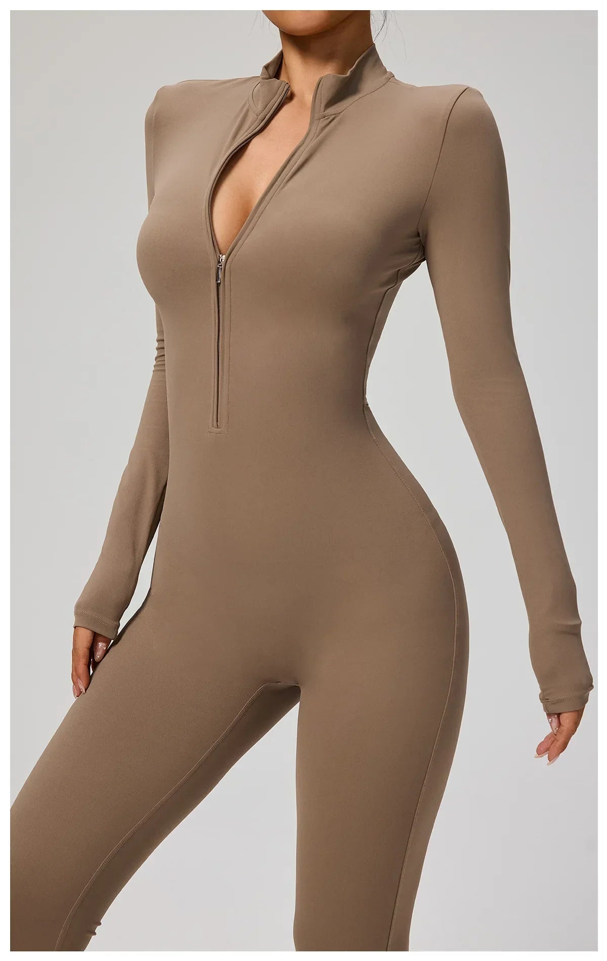 Zipper Jumpsuit Women Quick Dry Clothing Sportswear Woman Gym Yoga Sport Sets Spandex Nylon Workout Sets Women Tracksuit