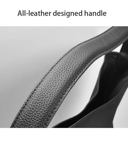 Bucket Bag Large Women's Bag Tote Bag Shoulder Bag Luxury Designer Genuine Leather Handbag Japanese Popular Bag Soft Row