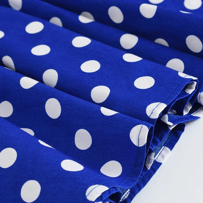 LPATTERN Girls' Vintage Rockabilly Dress Party Retro Polka Dot Floral Pattern A-line Dresses Pleated Skirt Knee-Length for 4-10Y