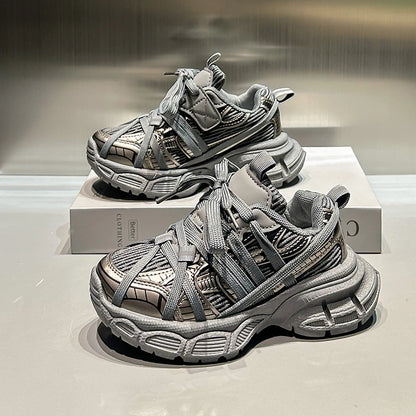 Kids Casual Sneakers for Boys Girls Non-slip Breathable Mesh Toddler Walking Shoes Strappy Versatile Chic Comfort Wear 4-6years